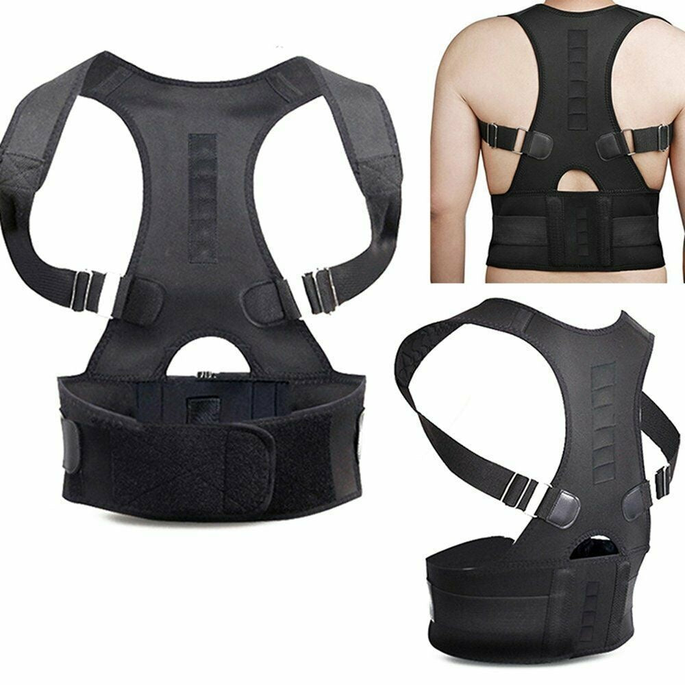 Adjustable Back & Shoulder Posture Corrector Belt – Pain Relief & Spine Support for Men & Women