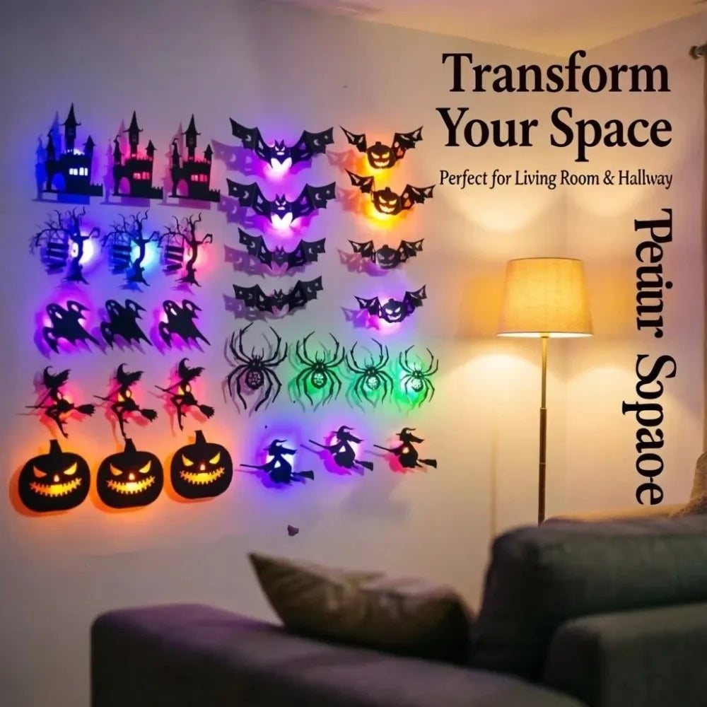 3D Halloween Hollow Cutout Wall Stickers