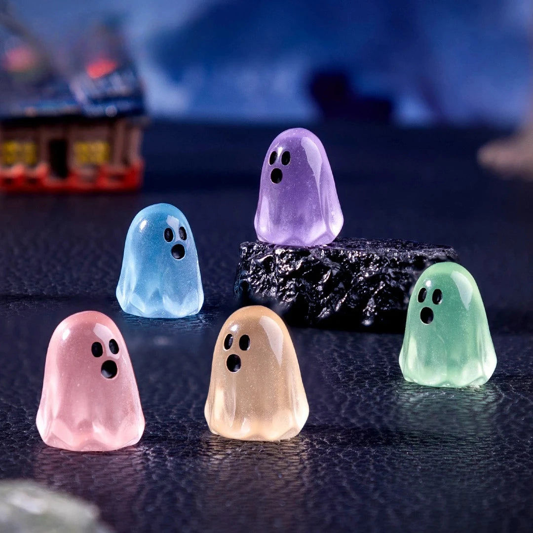 Luminous Glow-in-the-Dark Mini Ghost Figurines