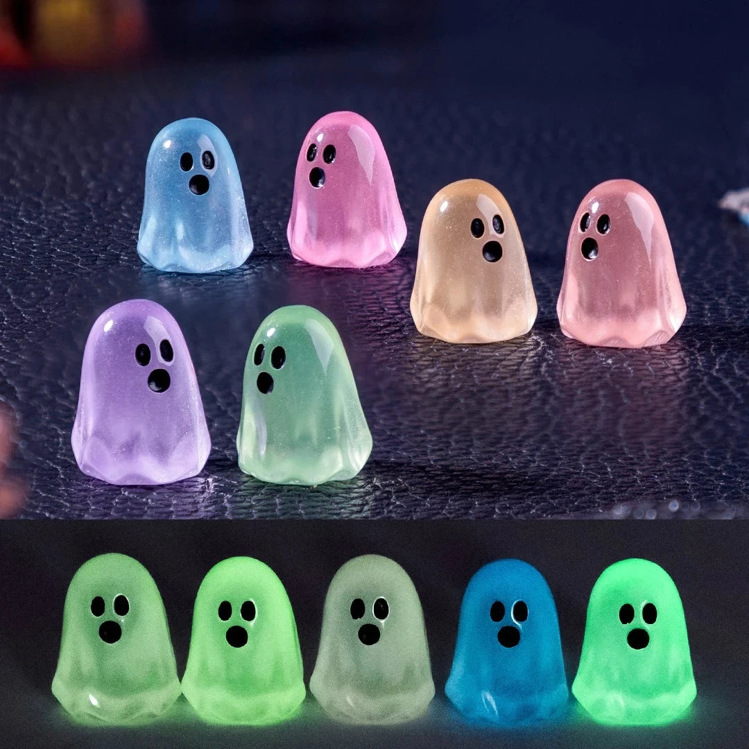 Luminous Glow-in-the-Dark Mini Ghost Figurines