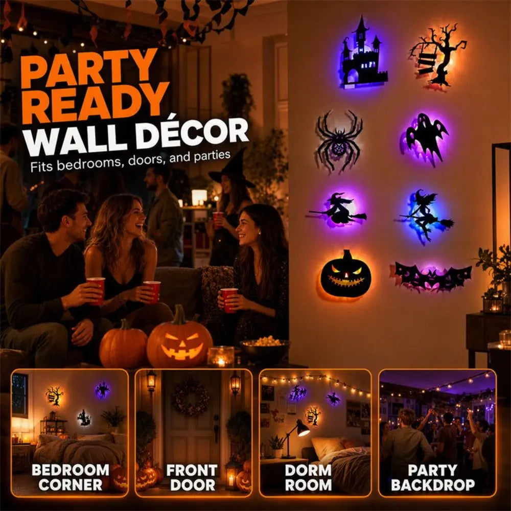 3D Halloween Hollow Cutout Wall Stickers